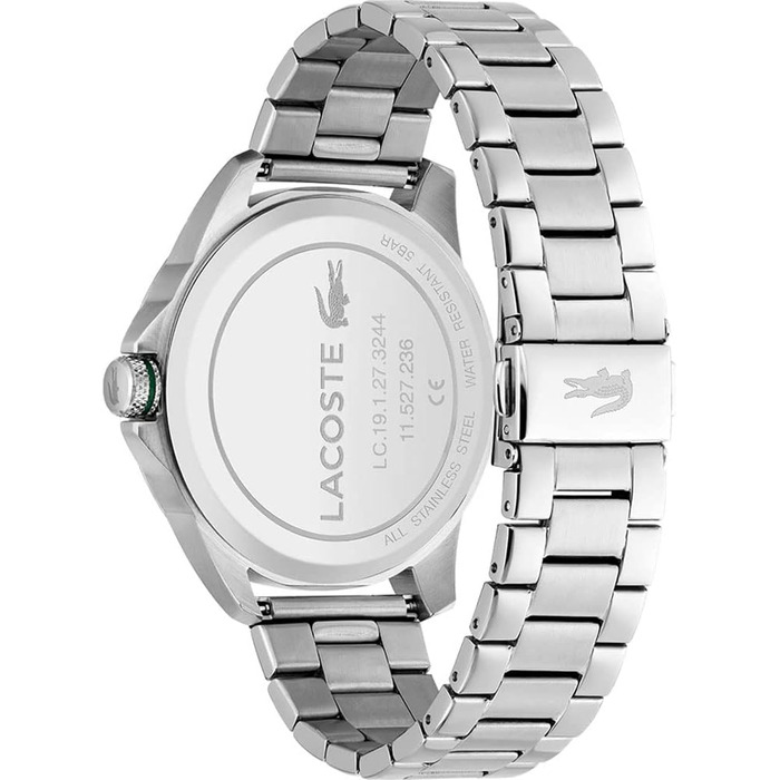 Годинник чоловічий Lacoste LE Croc Analog Quartz сріблястий браслет - 2011131