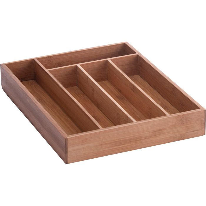 Лоток для столових приборів Zeller, бамбук, 34x26x5 см, натуральний