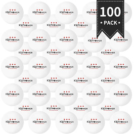 100PCS 3-Star Table Tennis Balls - Professional ABS Resin Ping Pong Balls for Training, Clubs, Adults & Kids