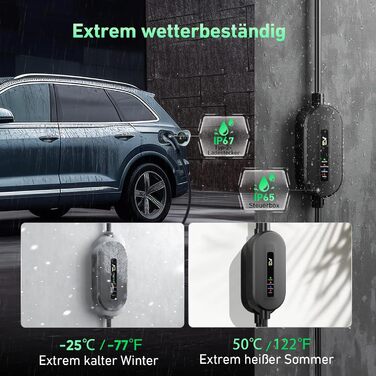 Кабель для електромобіля Evjuicion Typ 2 Schuko, 3.68kW, 6м, 16A, IP67, чорний. Зарядний кабель для ID.3/4, X1, 5ER, Model Y/3 та інших електромобілів