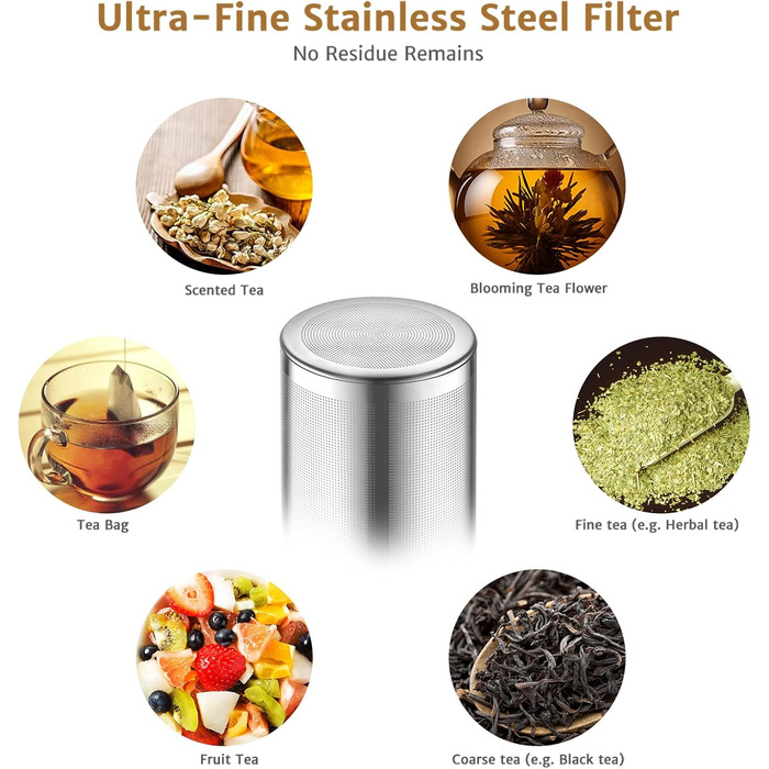 Glass teapot with stainless steel (silver color) 1200ml with 18/8 stainless steel tea strainer tea maker Suitable for tea warmer