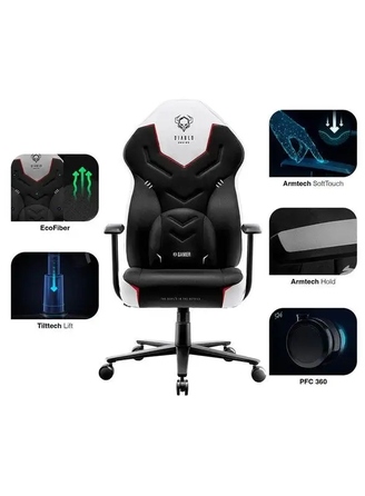 Ігрове крісло Diablo Chairs X-Gamer 2.0, тканина, чорне