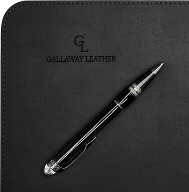 Підкладка для столу Gallaway з натуральної шкіри, 91,5x43 см (Чорний)