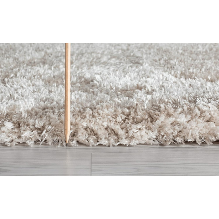 Килимок Mia's Teppiche Fiona для вітальні та спальні, 120x160 см, високий ворс (бежевий)