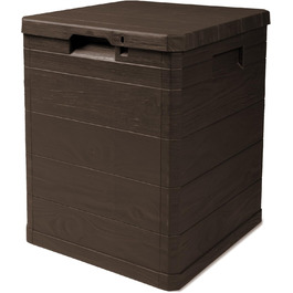 Скриня для зберігання Ondis24 Madera Mini 90л, дерев'яна текстура, з замком, коричнева