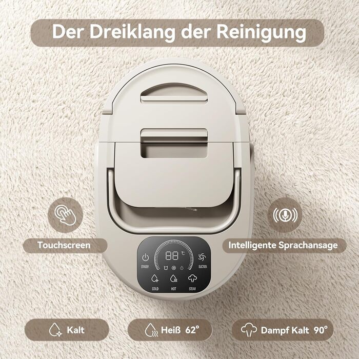 Потужний миючий пилосос Bear SC 3 для диванів та килимів з парою, 1700W