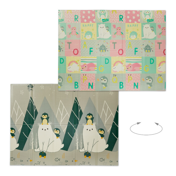 Relaxdays Foldable Play Mat with Animal Motifs