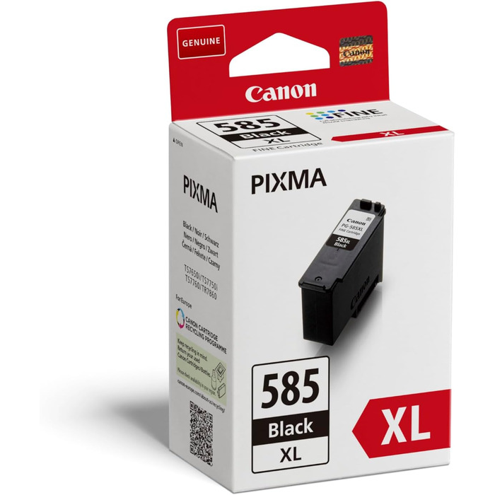 Оригінальний чорний картридж Canon PG-585XL FINE (XL), підвищена ємність