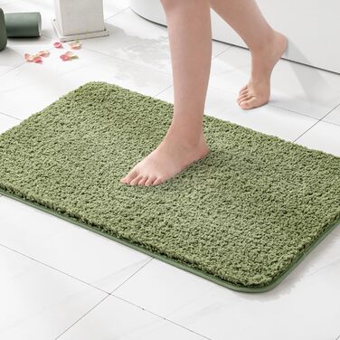 MIULEE Килимок для ванної кімнати: м'який, неслизький, 40x60 см/50x80 см, зелений