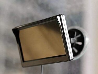 Автомобільний тримач на присосці для монітора 5'' LCD TFT, кріплення на лобове скло для паркувальної камери, передньої камери, медіаплеєра, з підтримкою 2 RCA Cinch