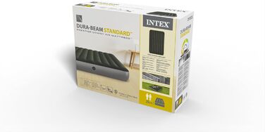 Надувний матрац Intex DURA-Beam Prestige Downy, California King (191x152x22 см), різнокольоровий