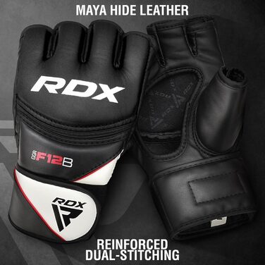 Боксерські рукавички RDX Profi MMA: шкіра Maya Hide, для спарингу, кикбоксингу, муай-тай, чоловічі/жіночі