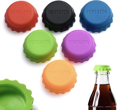 Bottle Caps - High-Quality Silicone Crown Caps - Reusable Beer Bottle Caps - Practical Bottle Caps for Glass Bottles (60 Pieces)