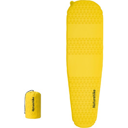 Каремат надувний Naturehike Yugu, 3.5 см, компактний, для кемпінгу, трекінгу та спорту (жовтий, форма 