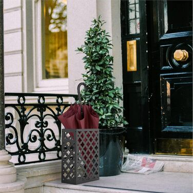 Mango Monstera Umbrella Stand - Black | Modern Plant Stand for Entryway