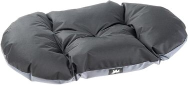 Ортопедичне собаче ліжко Ferplast для великих собак: м'яка лежанка, водонепроникний знімний чохол, 110 x 70 x 8 см, сірий