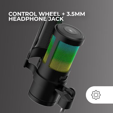 Мікрофон Mars Gaming MMIC-XT: Професійний студійний мікрофон з кульковим кріпленням, поп-фільтром та металевою сіткою (Чорний)