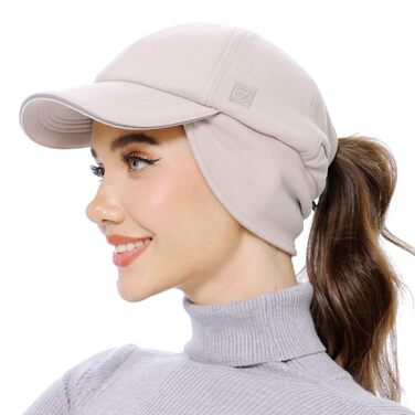 Флісова шапка-пончик GADIEMKENSD для жінок з відбиваючими елементами, регульованим козирком та нагрівачами для вух, 55-58, хакі