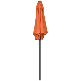Outsunny Parasol Ø196 cm, Rotating Parasol with Tilt Function, Hexagonal Balcony Parasol Beach Parasol Windproof, Stable Market Parasol Crank Parasol Sun Protection for Beach, Balcony, Garden, Orange | Aosom