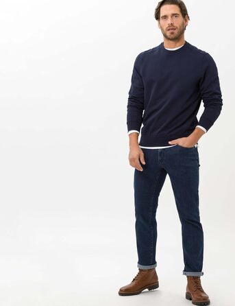 Джинси чоловічі BRAX Cadiz Straight Fit 34W/30L темно-сині класичні п'ять кишень