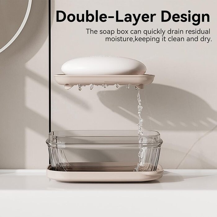 Подорожня мильниця з піддоном для води: мильниця для подорожей, мильниця для ванної кімнати, мильниця для миття рук