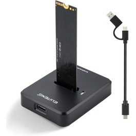 Док-станція для SSD ELUTENG: M.2 NVMe/SATA, 10Gbps, підтримка 2230/2242/2260/2280, адаптер з USB-корпусом
