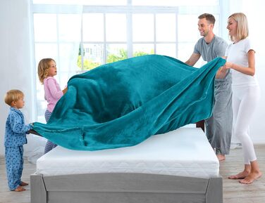 Плед Utopia Bedding: м'який флісовий плед, теплий зимовий плед для ліжка, дивана та крісла (Турквіс, 200x150 см)
