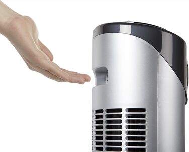 Турбовентилятор Orbegozo TWM 1015 з пульта дистанційного керування, 3 режими, LED дисплей, таймер, 3 швидкості, тихий, поворот 80°, 45W, сірий/чорний (89 см.)