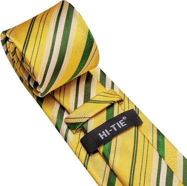 Чоловіча краватка Hi-Tie чорно-рожева з візерунком пає, смугаста, в горошок, краватка-метелик, нагрудна хустинка, кравецькі затискачі, для весілля, вечірки, офіційного стилю (жовто-зелений)