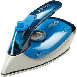 Праска з парою Black+Decker Blau BXIR2200E, 2200 Вт, пластик, 370 мл, 1000 Вт, 120 г/хв