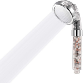 Original StoneStream Showerhead, Eco Power High-Pressure Water Softener, Filtered Hand Shower with Spa-Like Ion Beads for Dry Skin and Hair – 3 Spray Settings (Standard (all shower types))