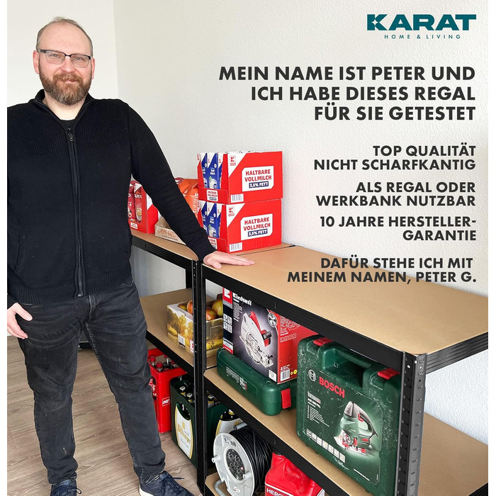 KARAT Heavy-Duty Shelving Unit, 2-Pack