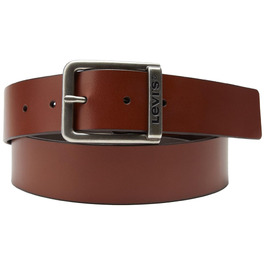 Шкіряний чоловічий ремінь Levi's Harness Buckle з логотипом, коричневий (Brown 95)