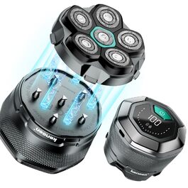 Машинка для гоління голови Kensen Glatzen Herren: Водонепроникний акумуляторний тример для голови з Type-C, чорний