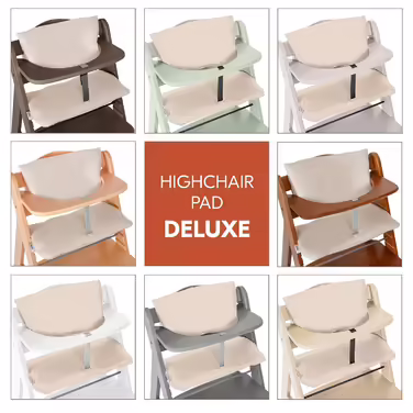 hauck 2-piece Deluxe Seat Cushion for Alpha Highchair - Seat Cushion/Seat Liner/Highchair Cushion (Beige)