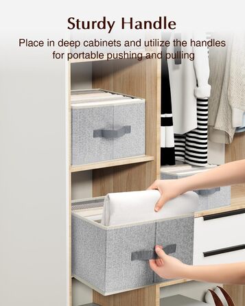 4 Piece Drawer Organizer, Jeans Closet Organizer, Foldable Storage Box with Compartments for Storing Clothes, Jeans, Shirts, Blankets, Underwear (12in. 4 Pack, Assorted)