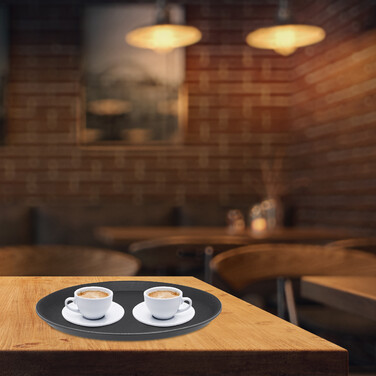 Relaxdays Serving Tray Set of 2 in Black