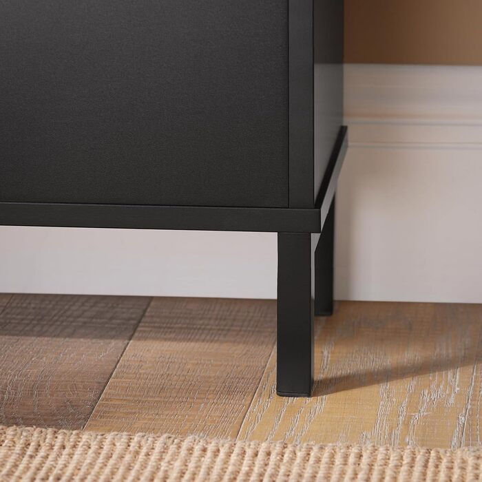 Тумба для взуття SoBuy FSR100-SCH, 4 секції, вузька, 8 полиць, чорна, 100x90x19 см