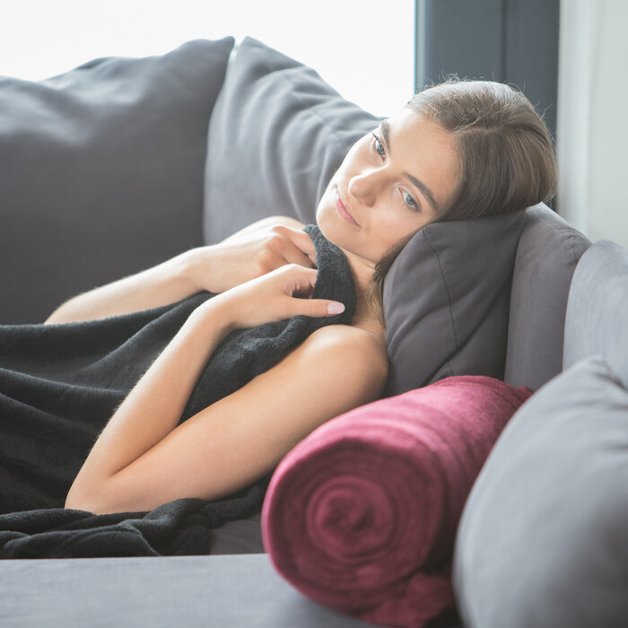 Relaxdays Extra-Large Fleece Throw Blanket