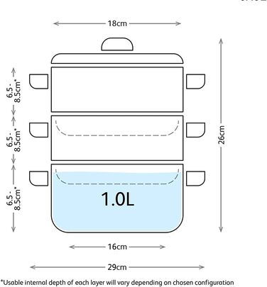 Набір пароварки Judge з нержавіючої сталі з 3 рівнями, 18 см, 1 л каструля, 2 пароварки та кришка, сумісний з індукцією, у подарунковій коробці