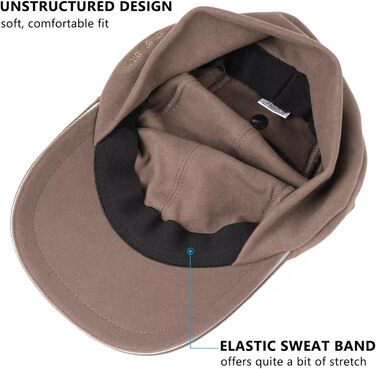 Жіноча зимова шапка GADIEMKENSD з флісу та світловідбиваючими елементами, з начосом на вуха, для активного відпочинку (колір: коричневий)