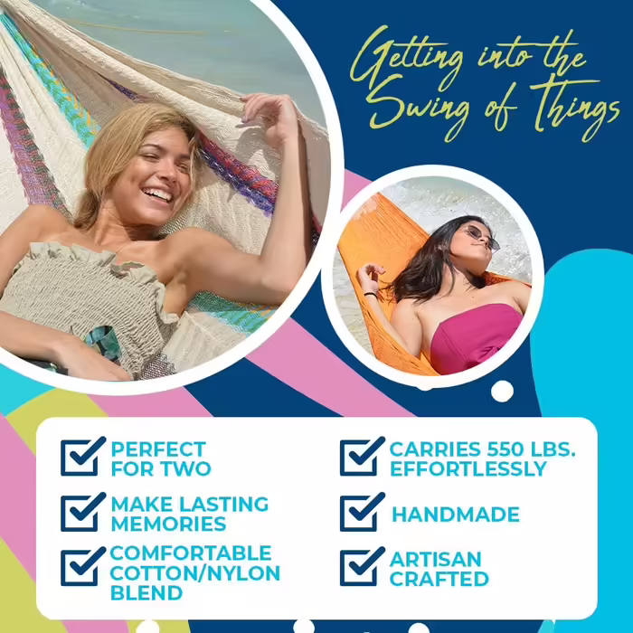Handmade hammocks, Rada, handmade Yucatan hammock, handcrafted, made in Central America, natural, suitable for most 3.5m, 3.5m stands – holds up to 250 kg for