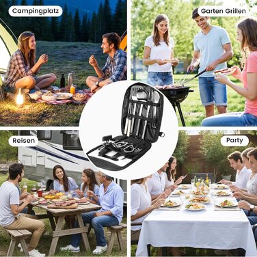 Набір кухонного посуду Berglander 27 предметів: для кемпінгу, пікніків та грилю