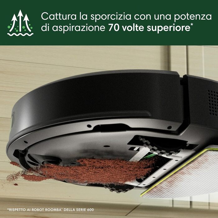 iRobot Roomba 105 Combo + AutoEmpty Dock: Робот-пилосос з автопорожненням, функція миття, LiDAR, 7000Pa, 120 хв, App, Чорний