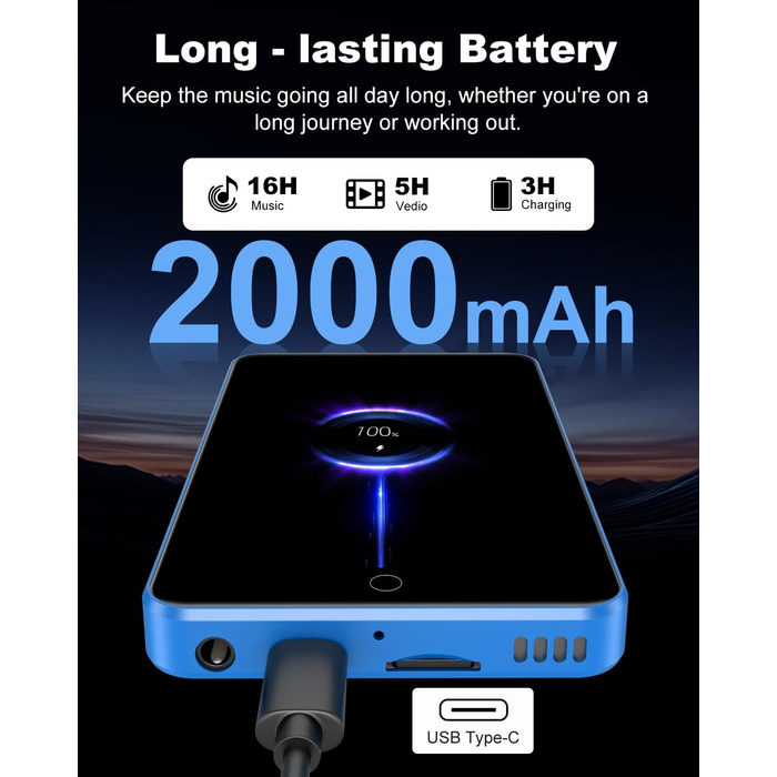 MP3 плеєр 80GB з Bluetooth та WiFi, 4.0