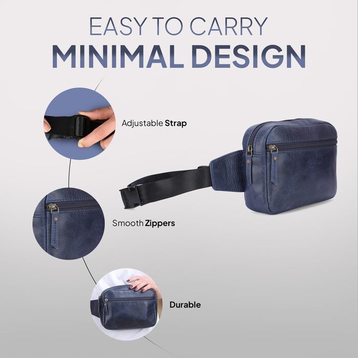 Сумка на пояс TheAntiq з натуральної шкіри, зелена, 20,3 x 12,7 x 7,6 см (8 x 5 x 3 дюйми). Сумка на пояс з декількома кишенями та регульованим ремінцем для подорожей та щоденного використання. Також підходить як крос-боді.