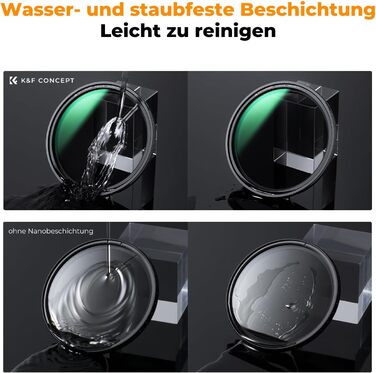 Фільтр ND K&F Concept 82mm Магнітний Змінний Градуйований (ND8-128) з Адаптером, Nano-Xcel