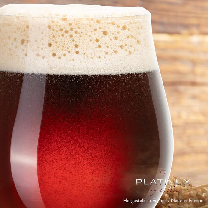 Набір пивних келихів PLATINUX Bierpokale 6 шт, 500 мл (макс. 660 мл) з кришталевого скла для пива, тюльпани