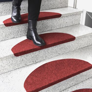 Сходинкові килимки Casa Pura - 15 шт. Самоклеючі, для внутрішнього використання, напівкруглі (Лейпциг)