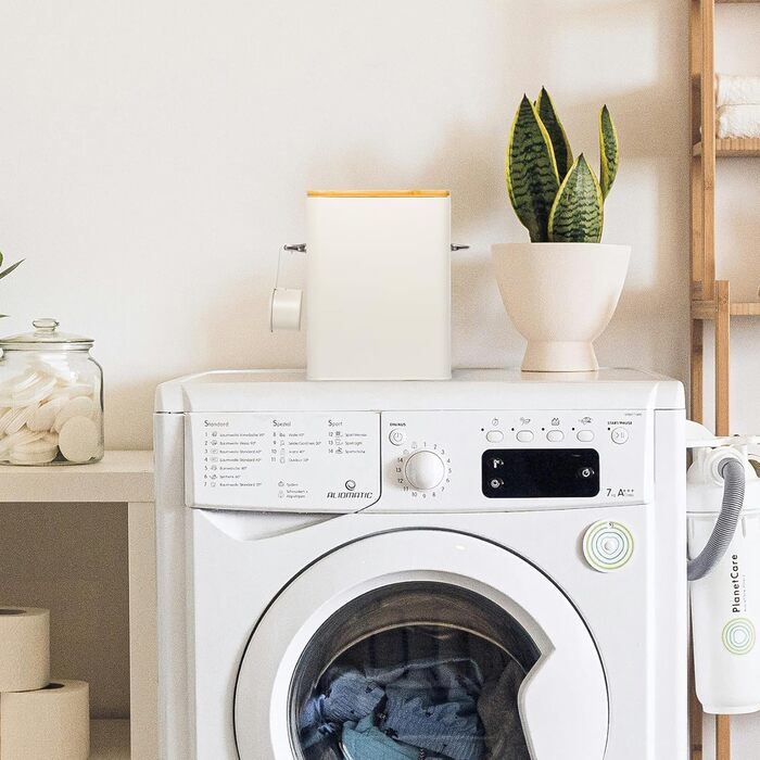 Контейнер для порошку 6.5л з дозатором, коробка для порошку, контейнер для корму, ящик для печива, кавових зерен, тваринного корму (Бежевий)